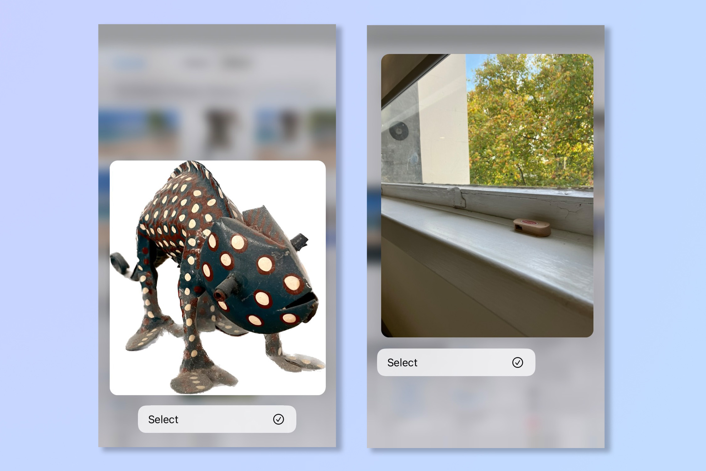 El decimocuarto paso para usar superposiciones en iPhone, elegir dos imágenes