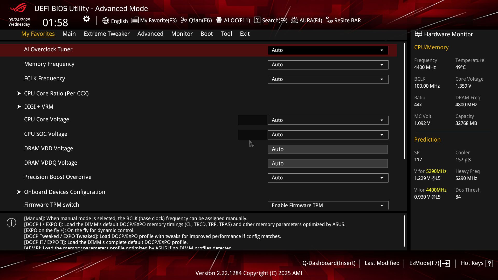 Asus ROG Crosshair X870E Extreme - BIOS Images