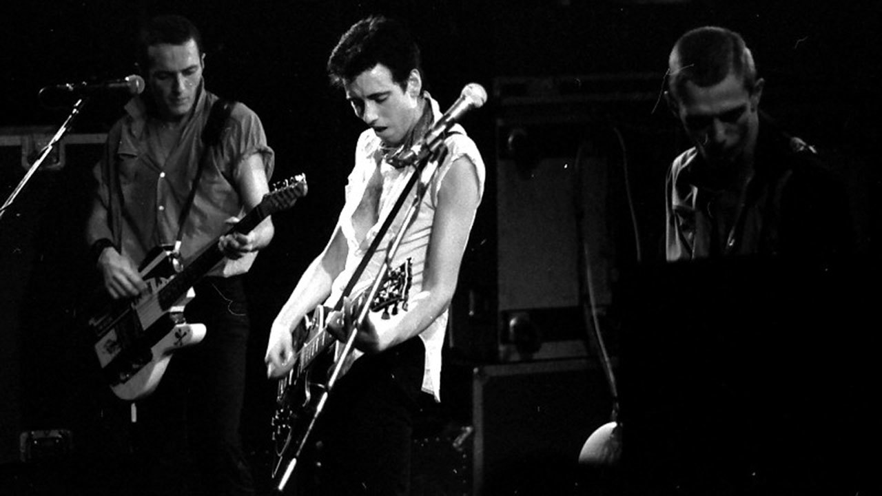 A shot of the Clash onstage