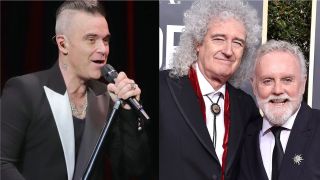 Robbie Williams and Queen's Brian May & Roger Taylor