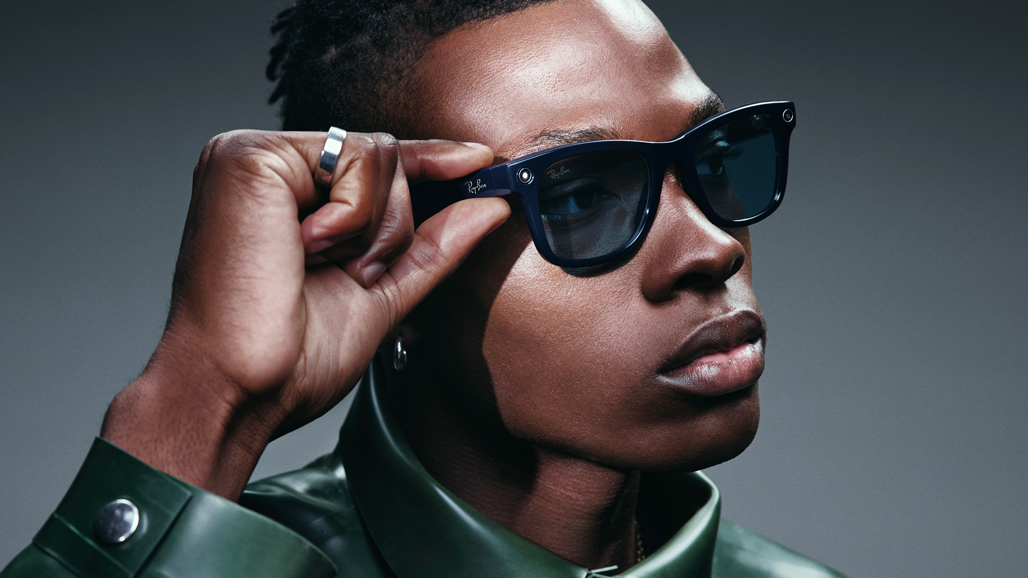 An official lifestyle photo of a person wearing Ray-Ban Meta (Gen 2) smart glasses