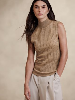 Banana Republic, Nezha Merino Pullover Leder