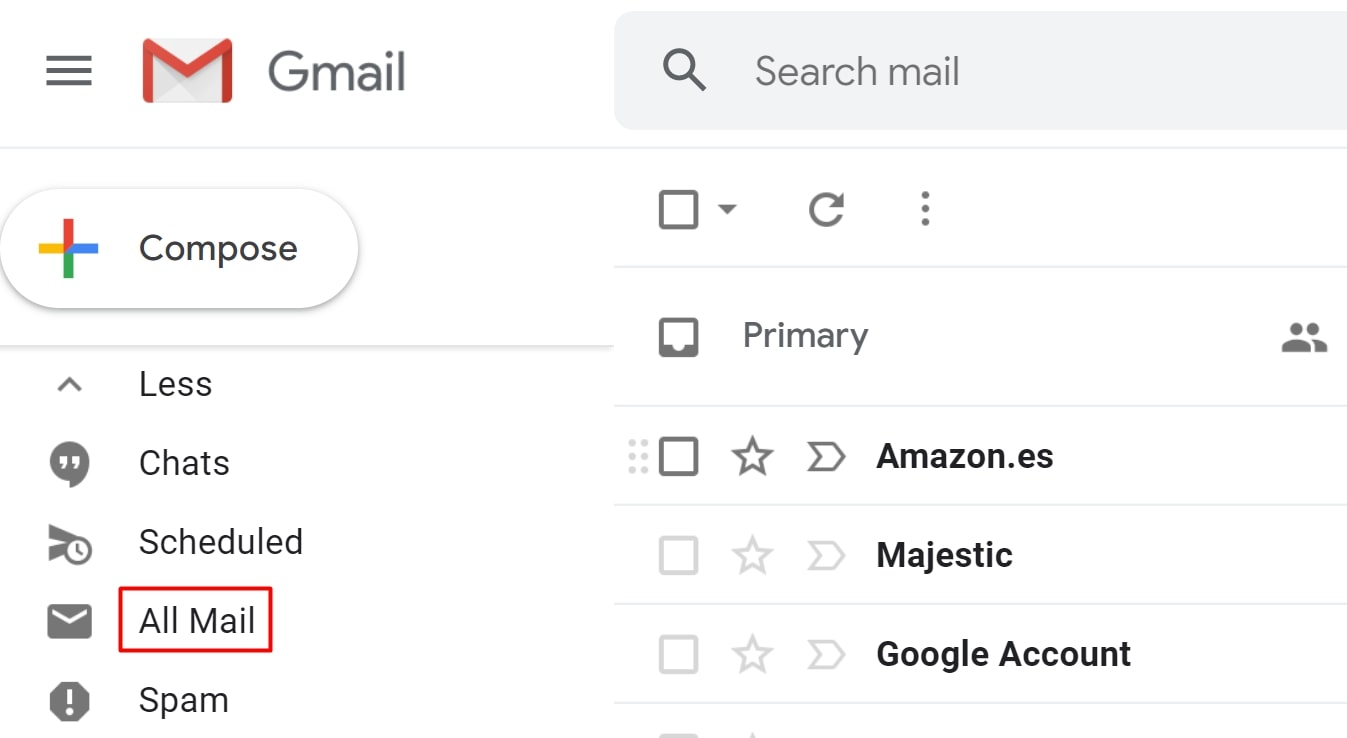 how to access an archived email in gmail