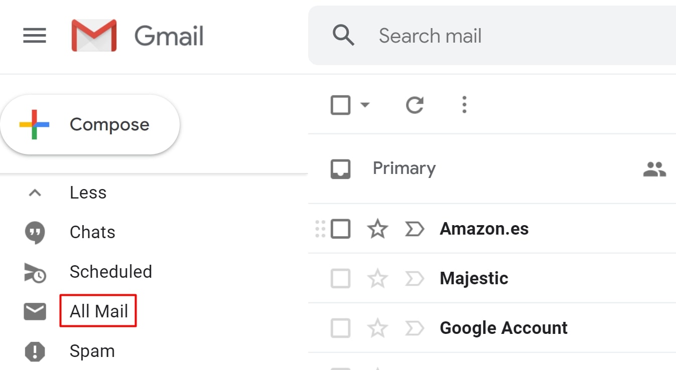 where the archive in gmail