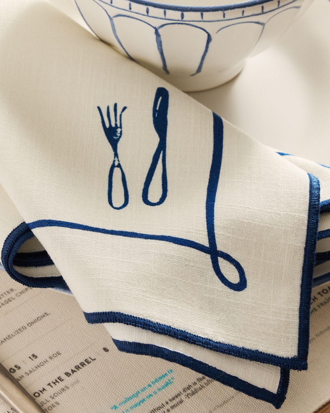 Russ &amp;amp; Daughters Napkins, Set of 4.
