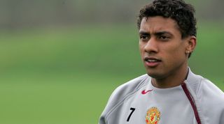MANCHESTER, ENGLAND - APRIL 1: Kleberson of Manchester United in action during a first team training session at Carrington Training Ground on 1 April 2005 in Manchester, England. (Photo by Matthew Peters/Manchester United via Getty Images)