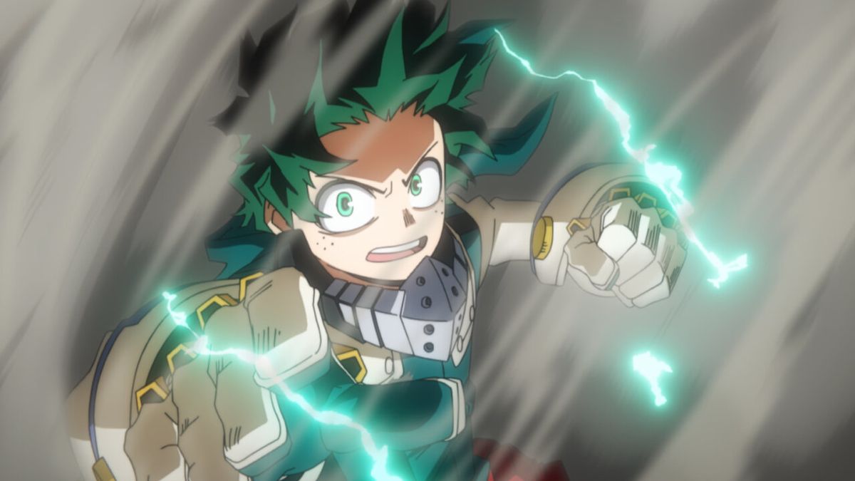 Izuku charges up a powerful attack in My Hero Academia&#039;s TV adaptation