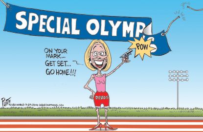 Political cartoon U.S. Betsy DeVos special olympics