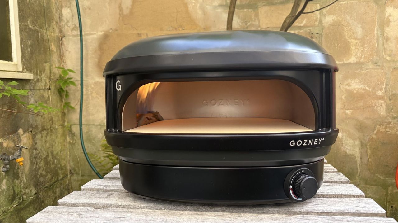 Gozney Arc Lite Pizza Oven being tested outside