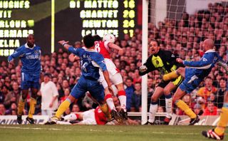 Stephen Hughes was the unlikely two-goal hero as Arsenal beat Chelsea 2-0 at Highbury en route to the Premier League title in 1998.