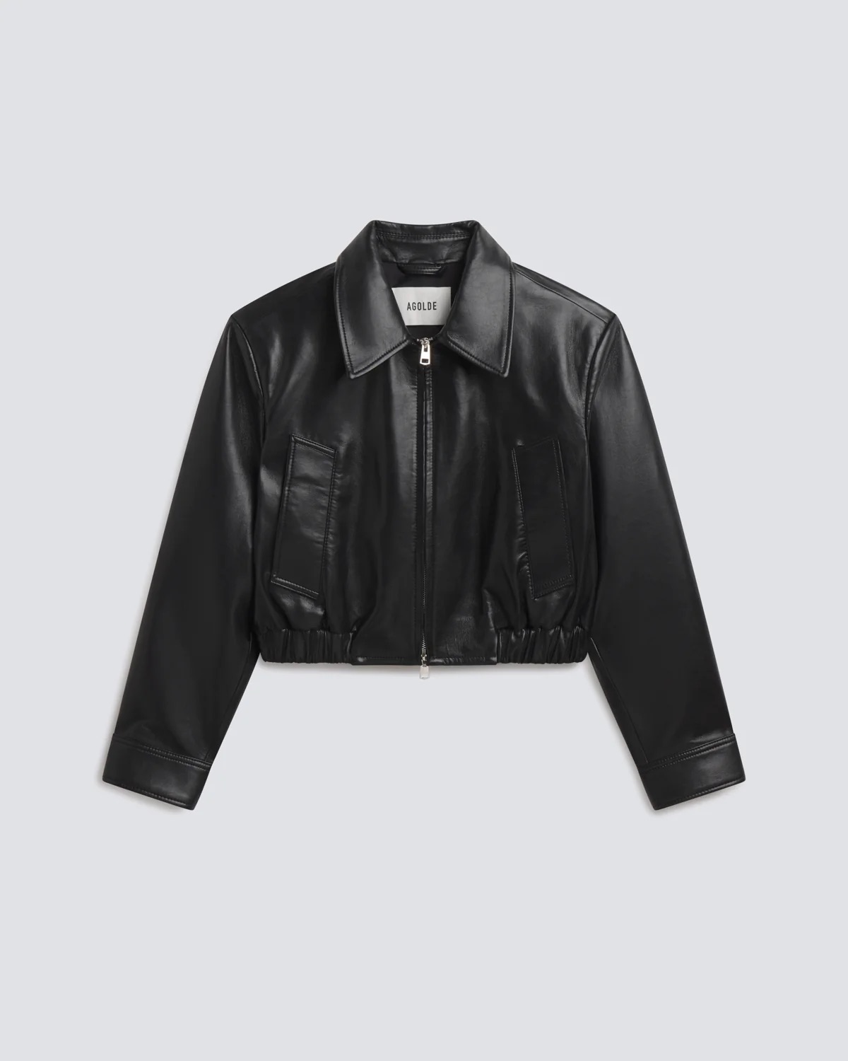 Agolde, Nahla Cropped Recycled Leather Blend Jacket