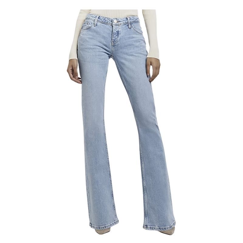 River Island low rise waist flare leg jeans