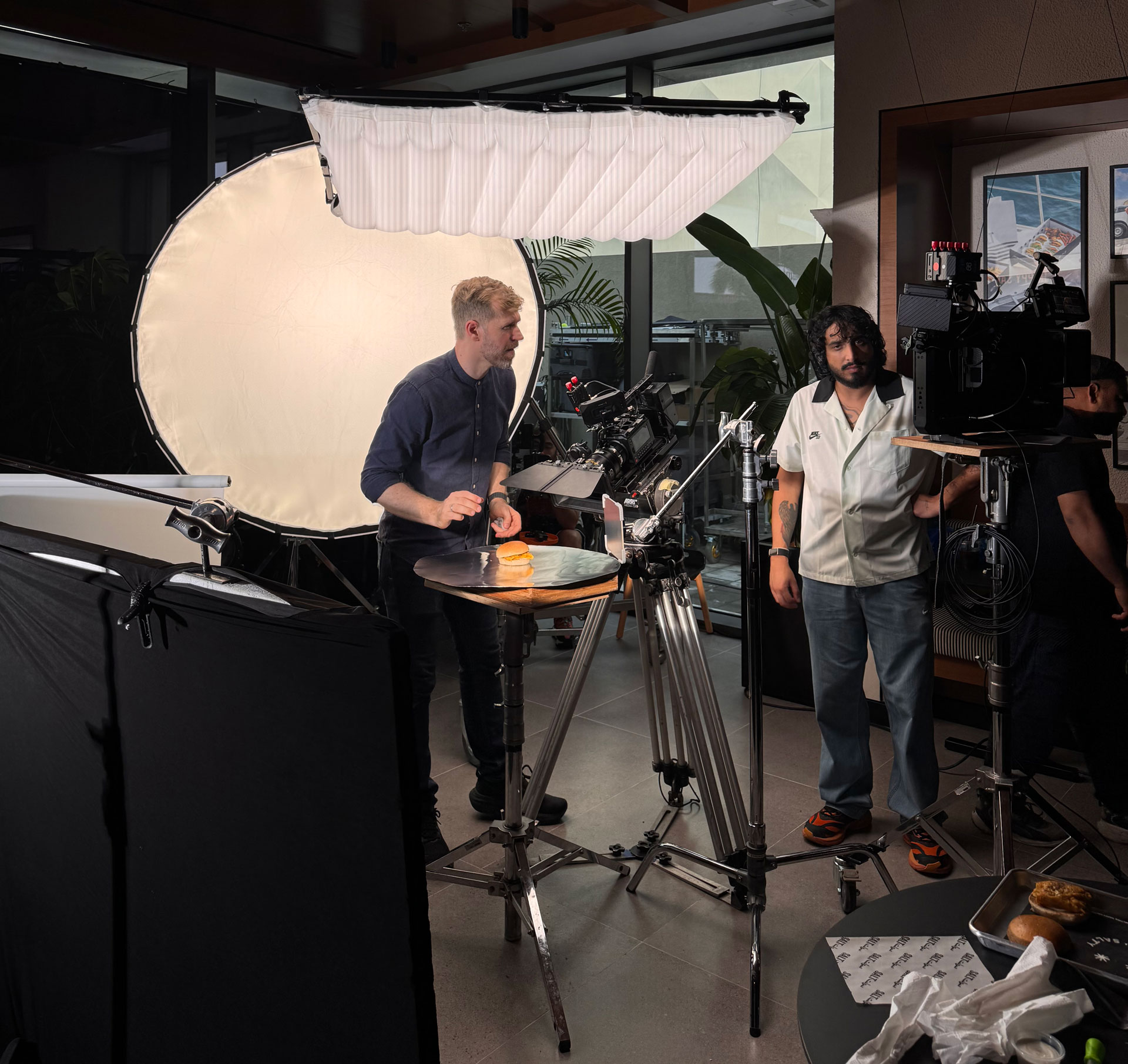 on set of a stop motion animation film