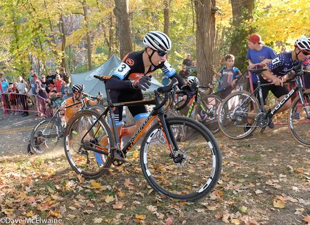 Kerry Werner (Kona) racing solidly in fourth position