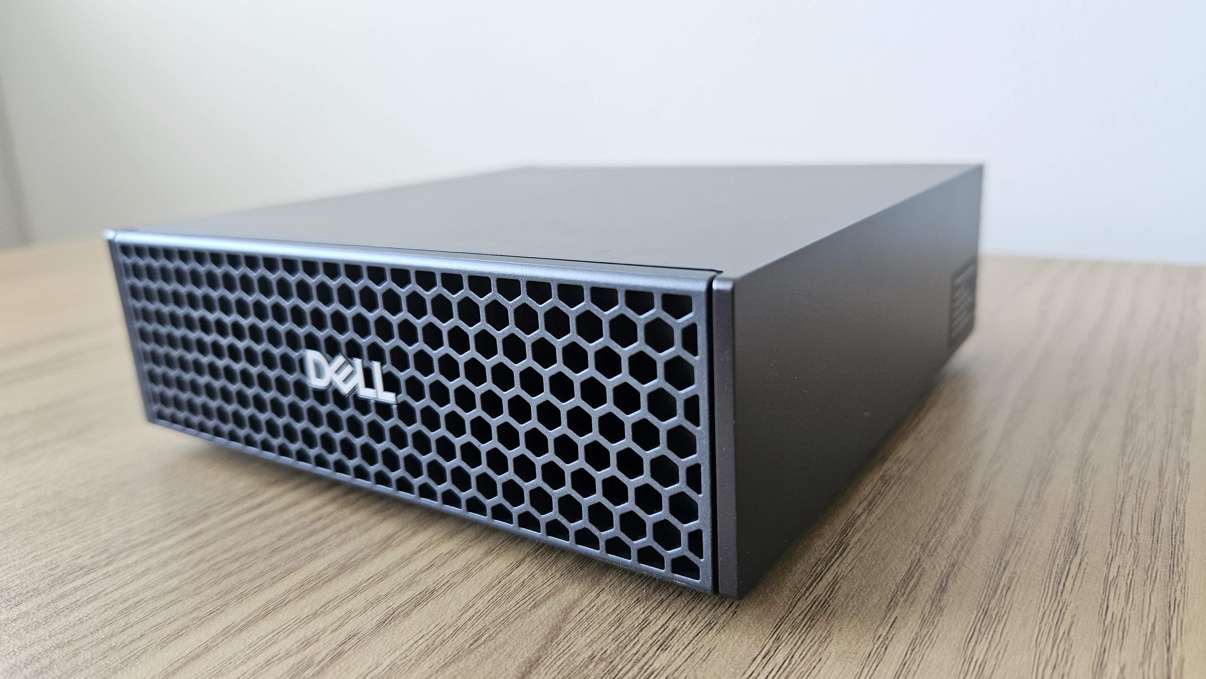 The Dell Pro Max with GB10 on a desk