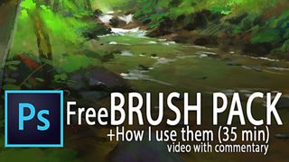 An example image showing use of a free Photoshop brush pack