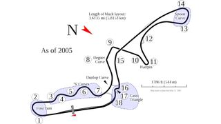 Map of Suzuka International Racing Course at Japanese Grand Prix