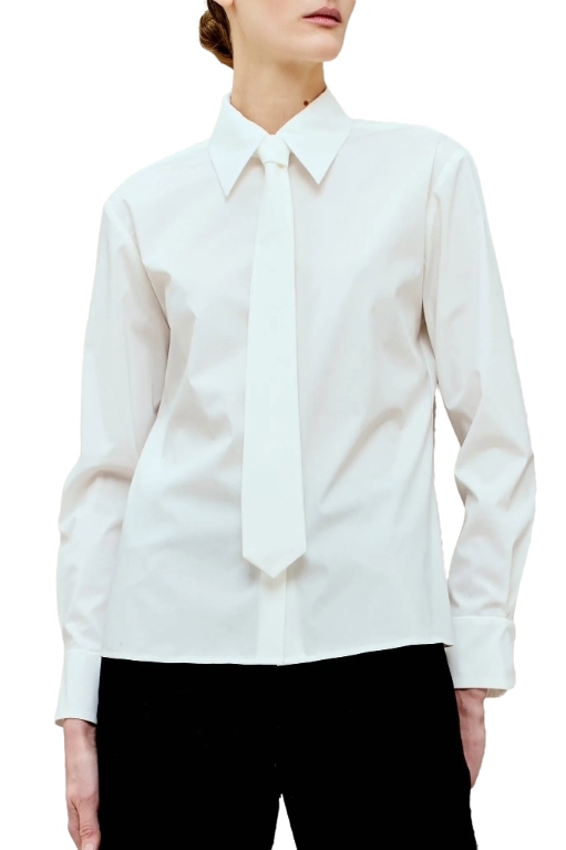 Billie Tie Blouse in Soft Cotton