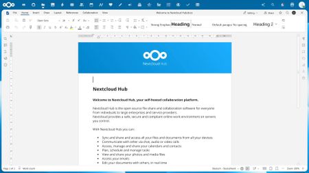 The image shows a computer screen displaying a EuroOffice's user interface with a blue theme, toolbars, and menus. 