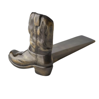 A cowboy boot doorstop 