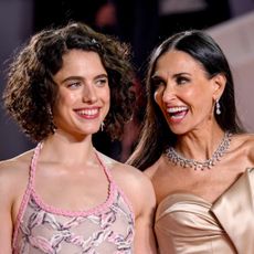 margaret qualley and demi moore at the premiere of the substance