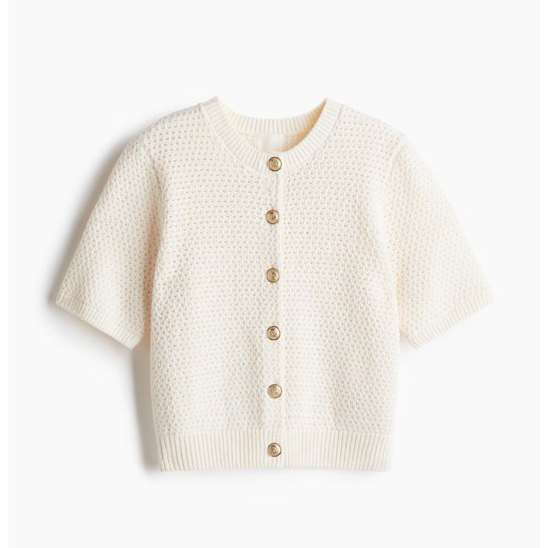 H&M, Textured Knit Cardigan