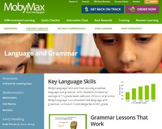 MobyMax language page