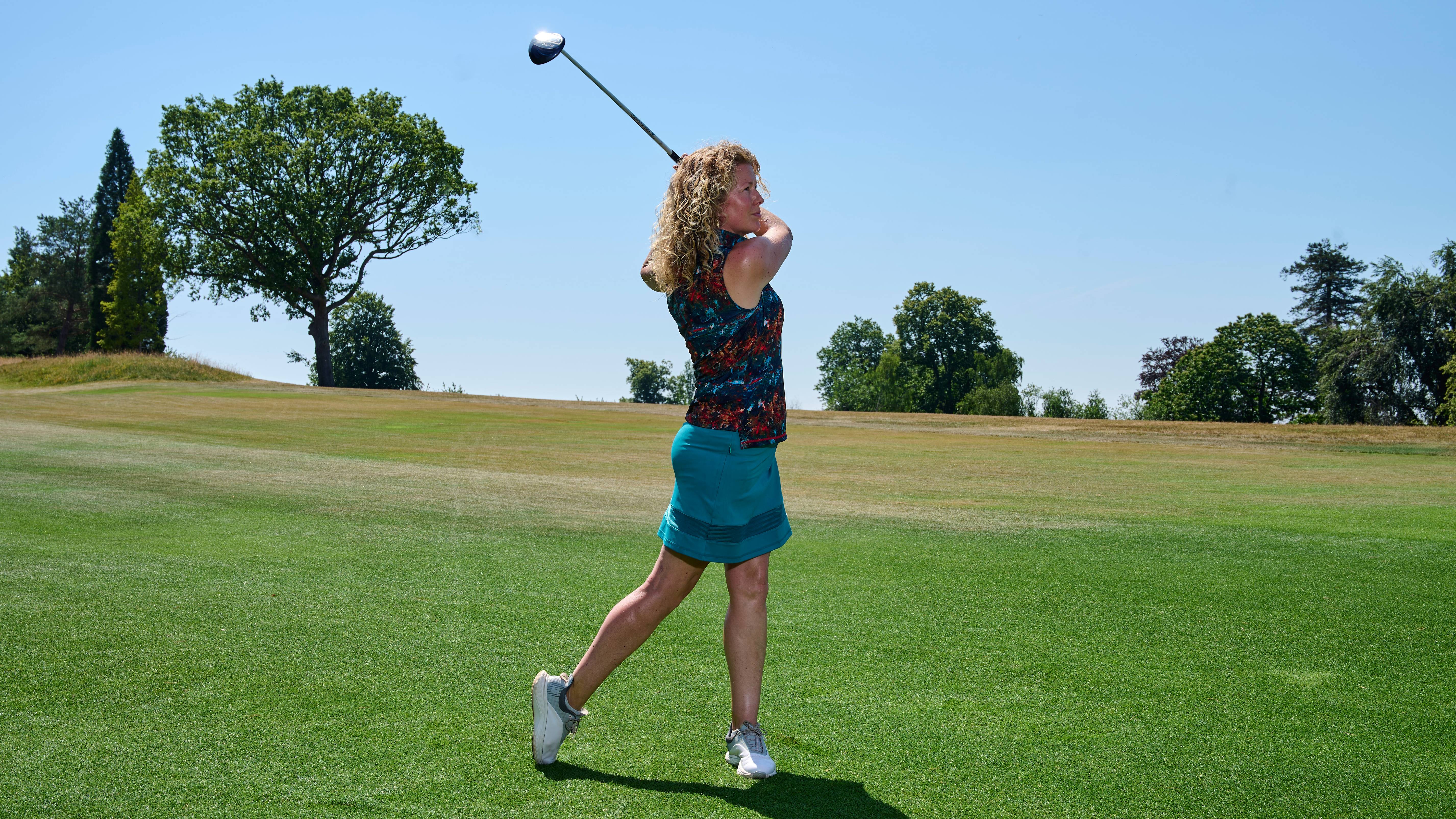 Follow through with a fairway wood