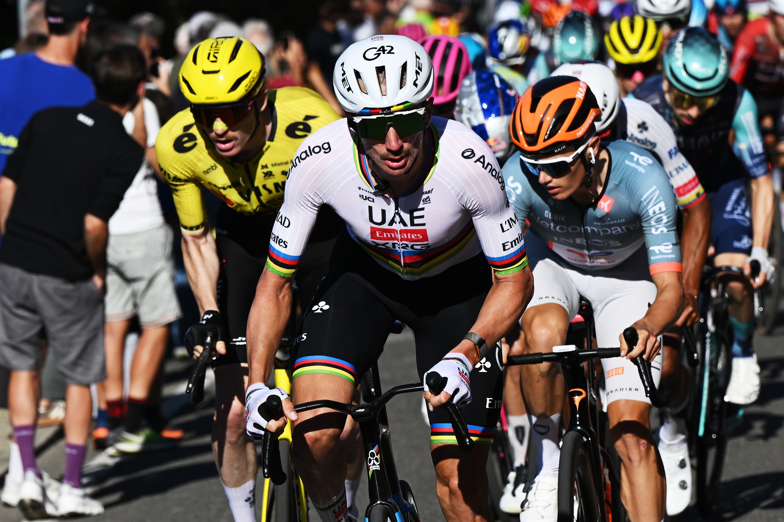 USA's Brandon McNulty of UAE Team Emirates-XRG attacks during 2026 Giro dell'Emilia