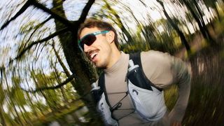 Trail runner wearing the SunGod FORTY2s