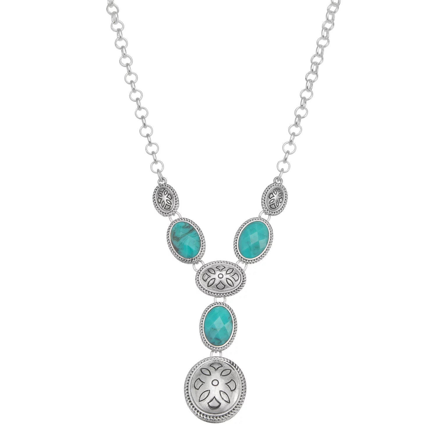 Napier Silver Tone Western Y-Necklace