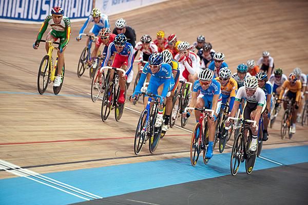 The men's points race was stacked with some of the world's best young male riders.