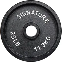 Signature Fitness Deep Dish 2-Inch Olympic Cast Iron Weight Plate 25lb