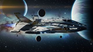 The TechRadar spaceship, created in Veo 2