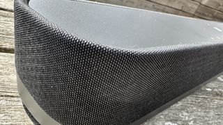 Sennheiser Ambeo Mini speaker grille close-up at the ends