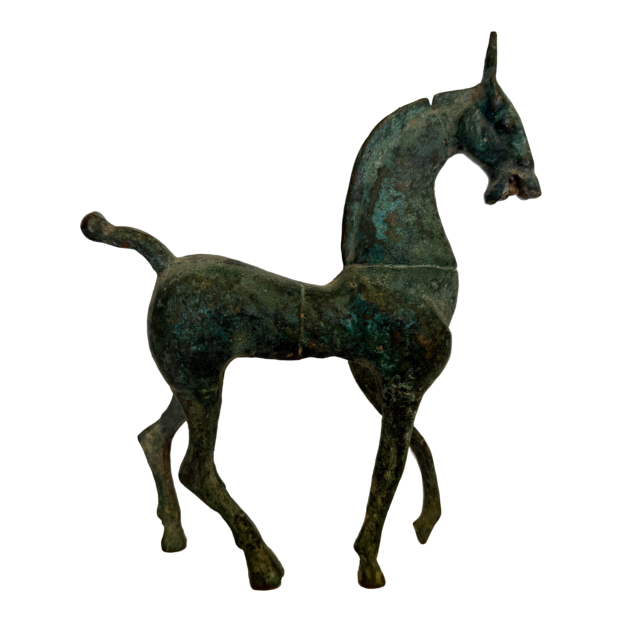 Verdigris Bronze Horse Figurine