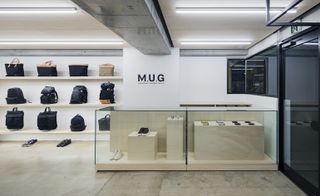 The inside of M.U.G shop in Tokyo