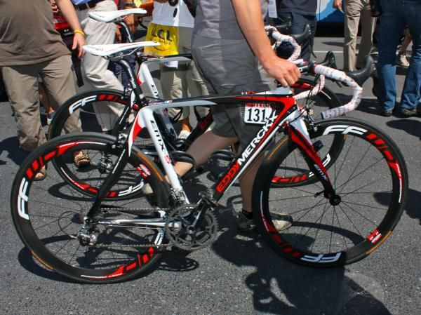 Quick Step captain Sylvain Chavanel has scored two stage wins so far in this year's Tour de France aboard Eddy Merckx's latest EMX-5 model.