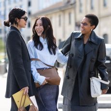 Group of editors at fashion week