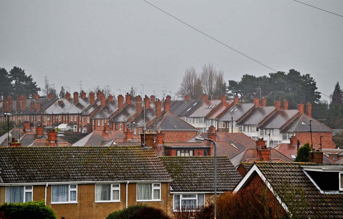 A group of developer houses on a housing estate