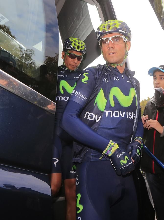 Alejandro Valverde (Movistar) at the start
