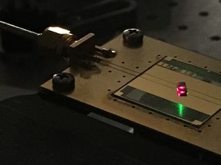 Here, the setup for creating a time crystal using a diamond filled with nitrogen vacancy defects. These defects act like tiny spins that can be manipulated with laser light to create a time crystal.