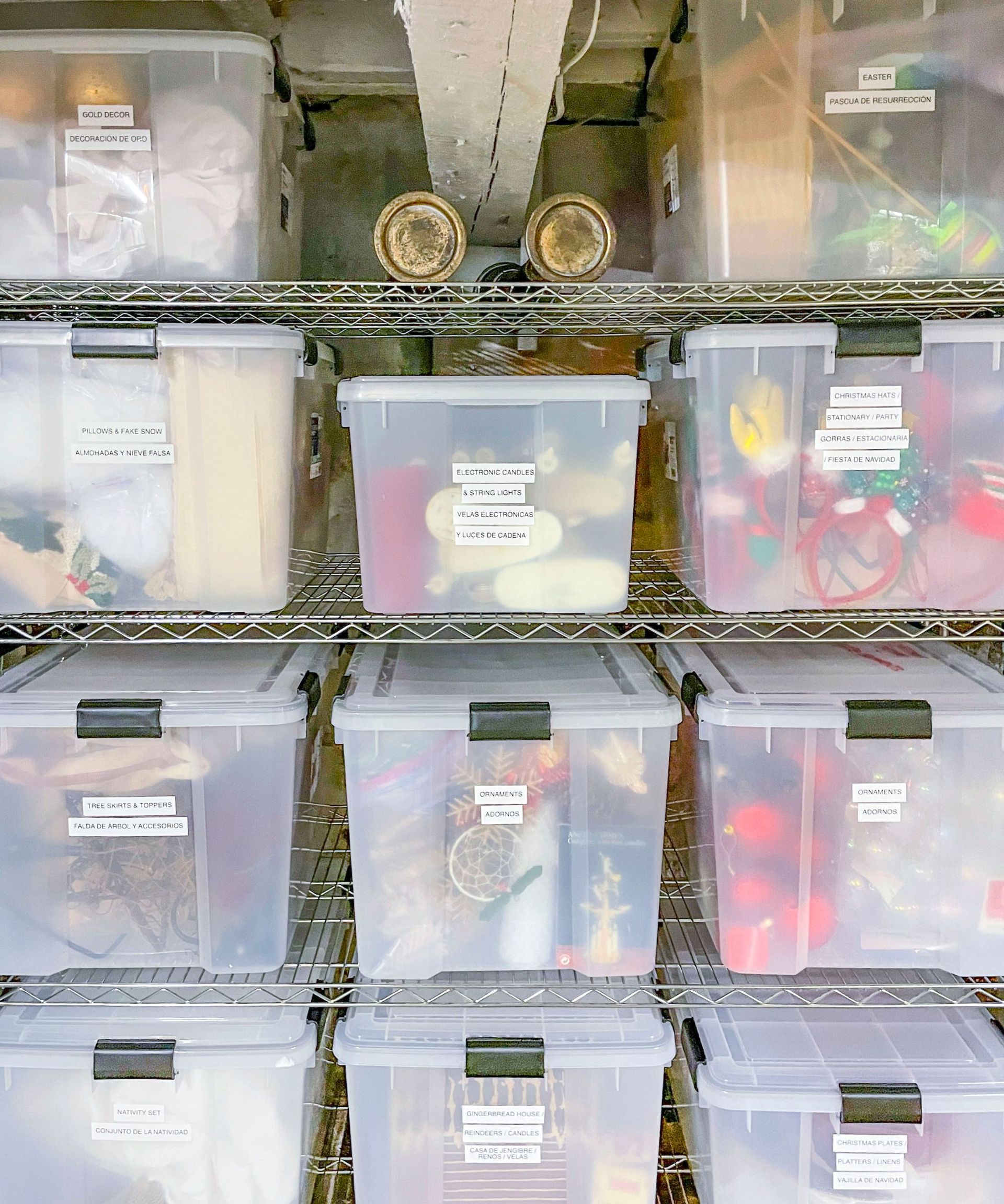 Plastic christmas storage boxes