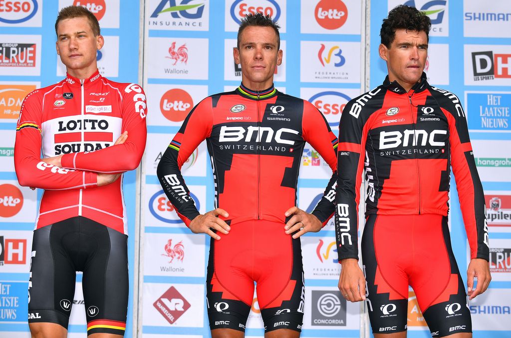 Only one happy face on the podium