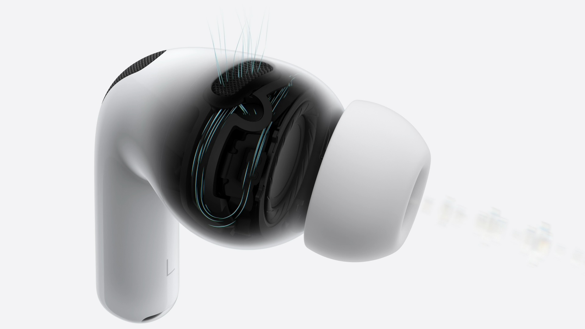AirPods Pro 3 showing airflow through the acoustic design