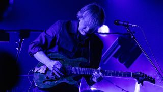 Trey Anastasio of Phish with his Languedoc semi-hollow electric guitar