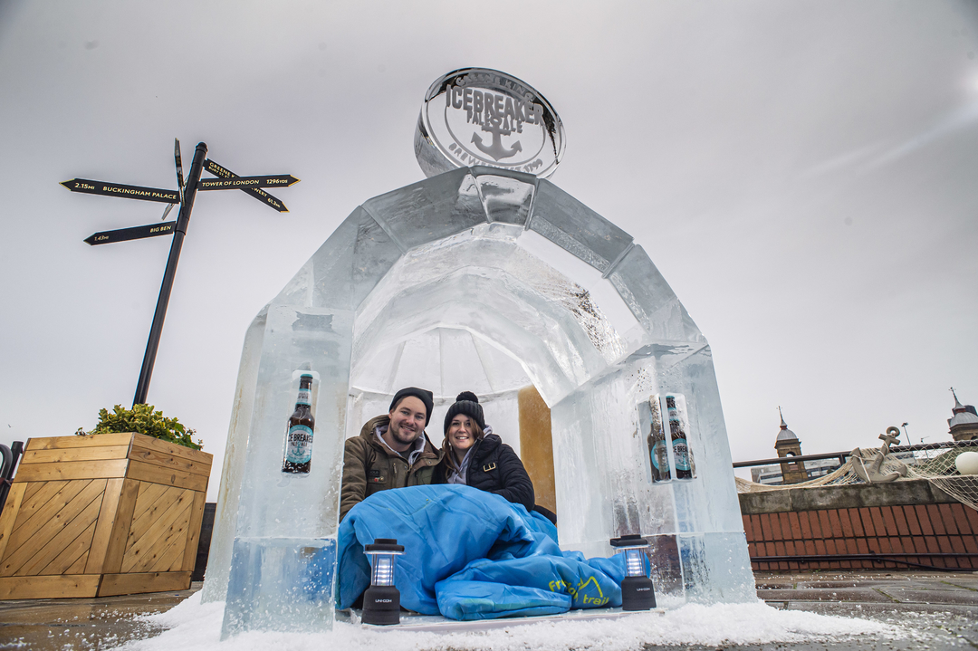Um.. Greene King has just opened a lickable beer igloo