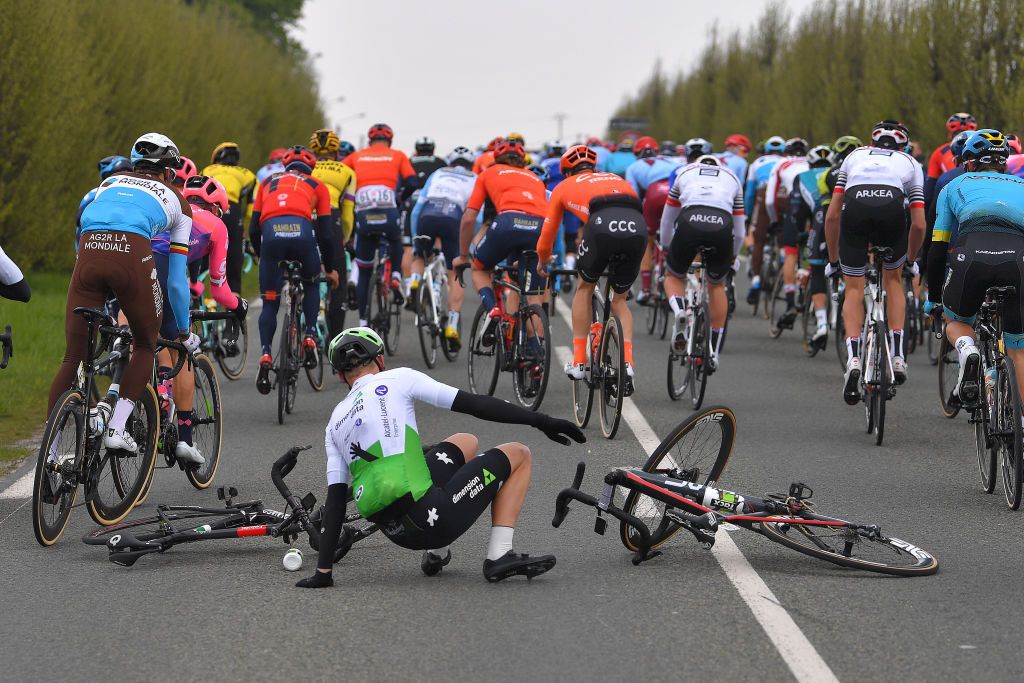 An early fall in Paris-Roubaix