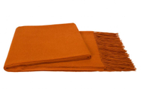 A&amp;R CASHMERE Solid Cashmere Throw, Paprika