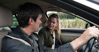 Devastated Charity Dingle's world is in pieces as Cain Dingle refuses to leave with her. She screams at him to drive but he just can't leave. He gets out of the car and gives her the keys telling her to say hi to Debbie in Emmerdale.